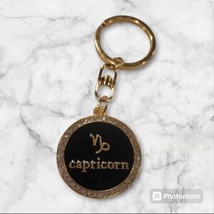New Capricorn Bling 2-sided zodiac keychain
